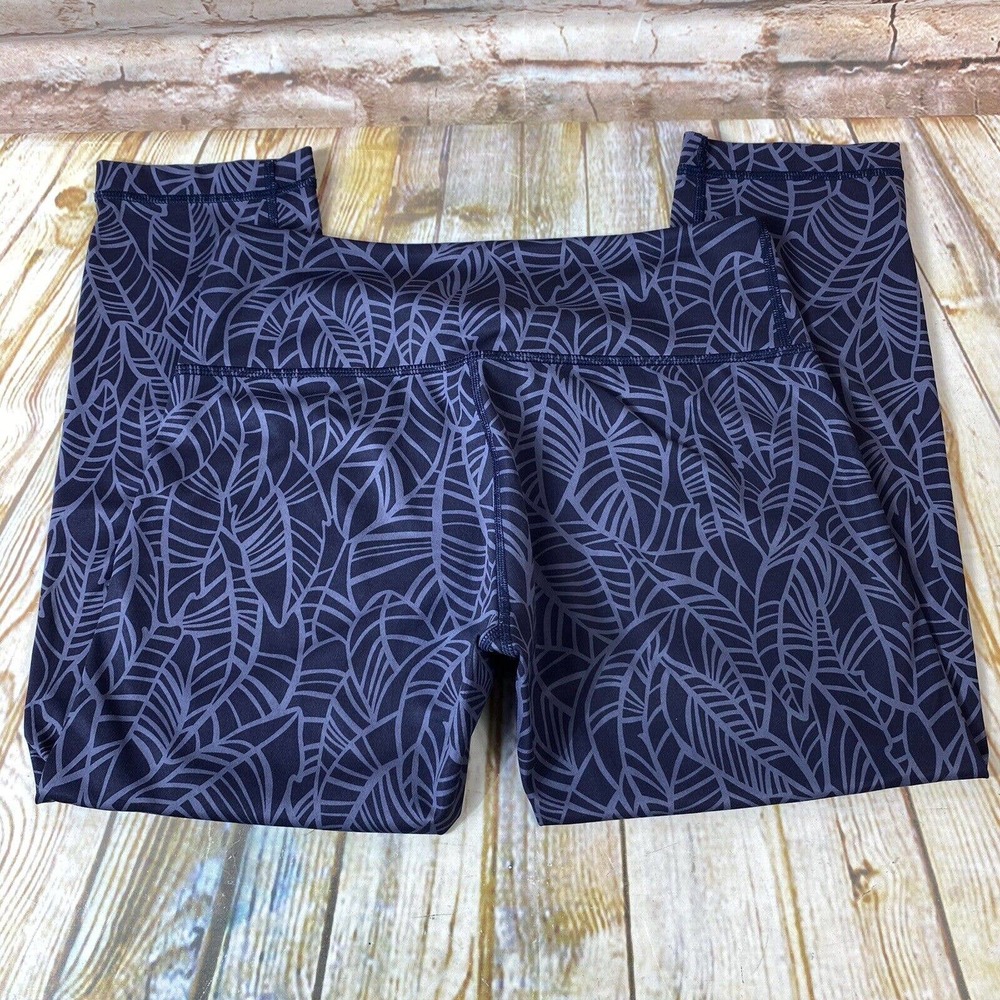 Lululemon Wunder Under Womens Size 6 Banana Leaf Print Crop Leggings Yoga Pants - Picture 3 of 8